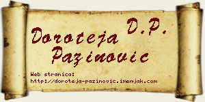 Doroteja Pažinović vizit kartica